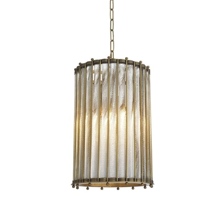 Lantern Tiziano antique brass finish