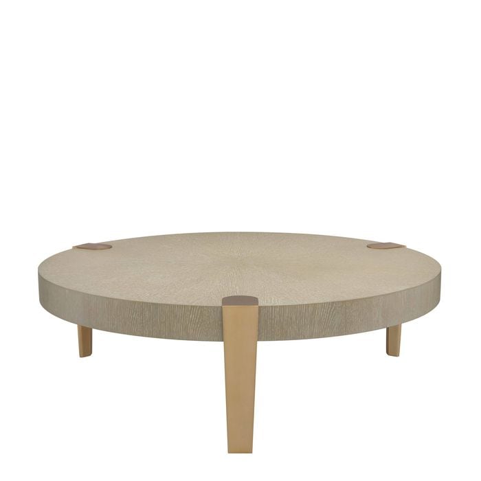 Coffee Table Oxnard washed oak veneer br brass