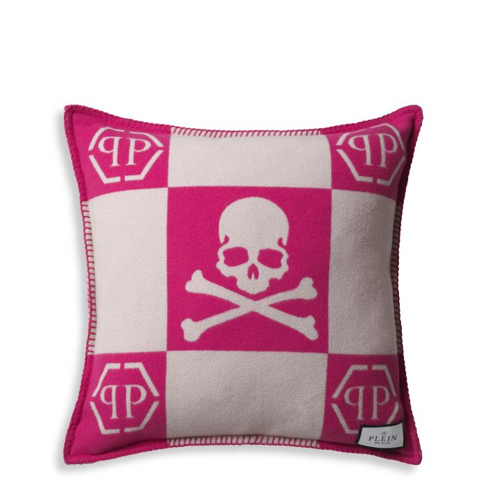 Cushion Cashmere Skull 45 x 45 pink