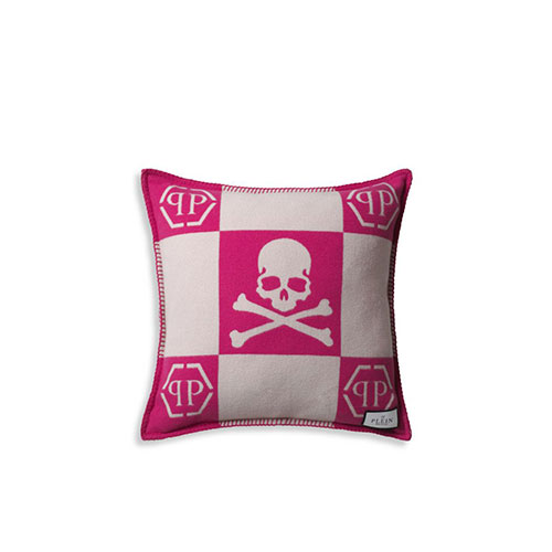 Cushion Cashmere Skull 45 x 45 pink